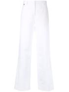Paul Smith - Flared Leg Palazzo Pants - Women - Cotton/linen/flax - 38, White, Cotton/linen/flax