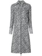 Helmut Lang Motley Zebra Trench Coat - Black
