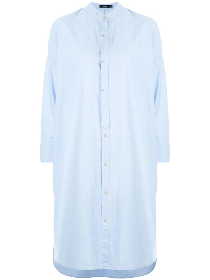 Bassike Loose-fit Shirt Dress - Blue