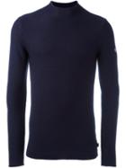 Armani Jeans High Neck Sweater, Men's, Size: Xxl, Blue, Acrylic/wool