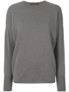 Incentive! Cashmere - Oversized Knitted Top - Women - Cashmere - M, Grey, Cashmere