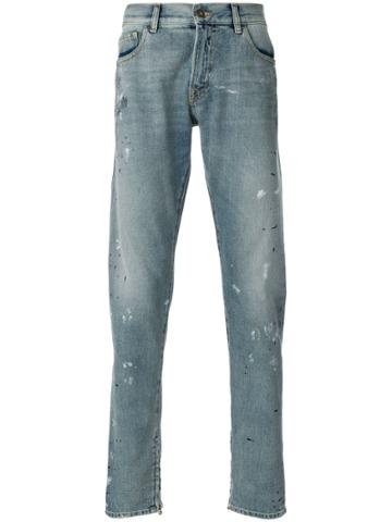 Ih Nom Uh Nit Paint Print Jeans - Blue