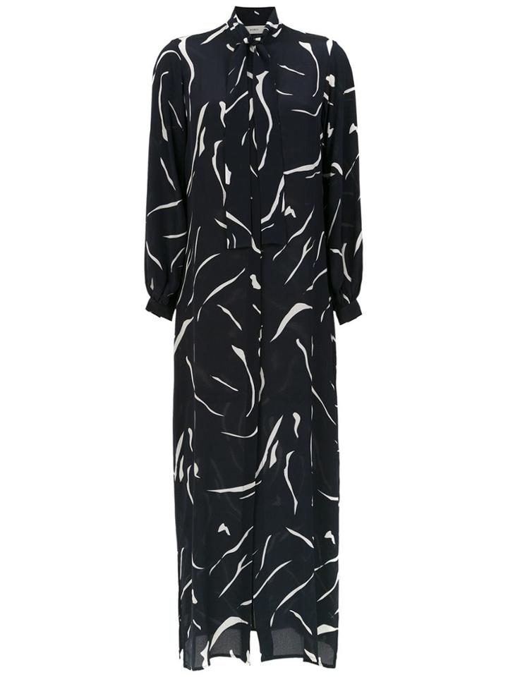 Egrey Long Printed Dress - Blue