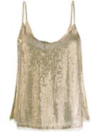 Mes Demoiselles Sequin Slip Top - Gold