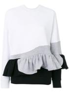 Ioana Ciolacu - Sweatshirt With Ruffle Detail - Women - Cotton/polyester - M, White, Cotton/polyester