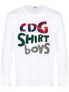Comme Des Garçons Shirt Boys Printed Sweatshirt - White