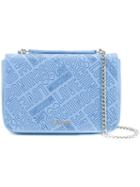 Love Moschino - Chain Strap Branded Bag - Women - Polyurethane - One Size, Blue, Polyurethane