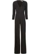 Veronica Beard Wrap Front Jumpsuit, Women's, Size: 2, Black, Polyester/spandex/elastane/viscose