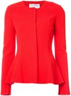Oscar De La Renta Fit And Flair Jacket - Red