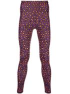Walter Van Beirendonck Dripping Bike Leggings - Purple