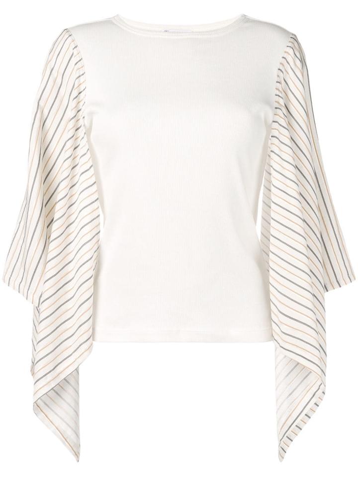 Jw Anderson Draped Sleeve Top - White