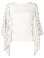 Jw Anderson Draped Sleeve Top - White