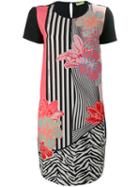 Versace Jeans - Floral Print Dress - Women - Polyester/spandex/elastane - 44, Women's, Black, Polyester/spandex/elastane
