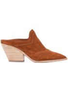 Casadei Suede Midi Mules - Brown