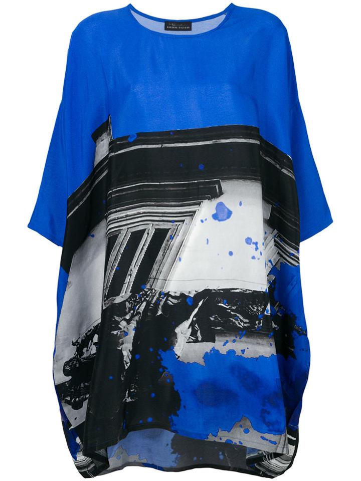 Barbara Bologna Printed T-shirt Dress - Blue