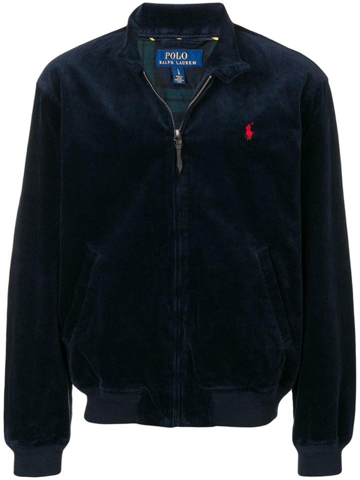 Polo Ralph Lauren Band Collar Corded Jacket - Blue