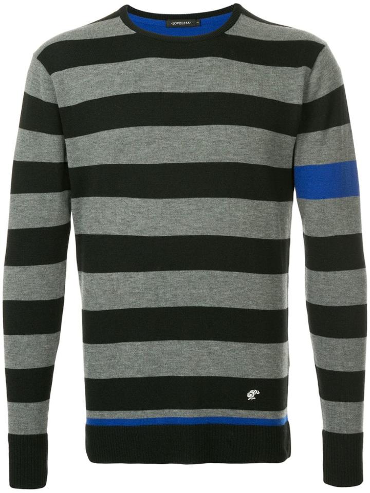 Loveless Striped Sweater - Black
