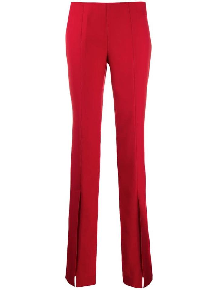 Blumarine Front Slit Flared Trousers