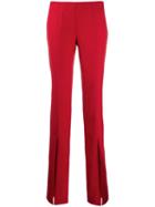 Blumarine Front Slit Flared Trousers