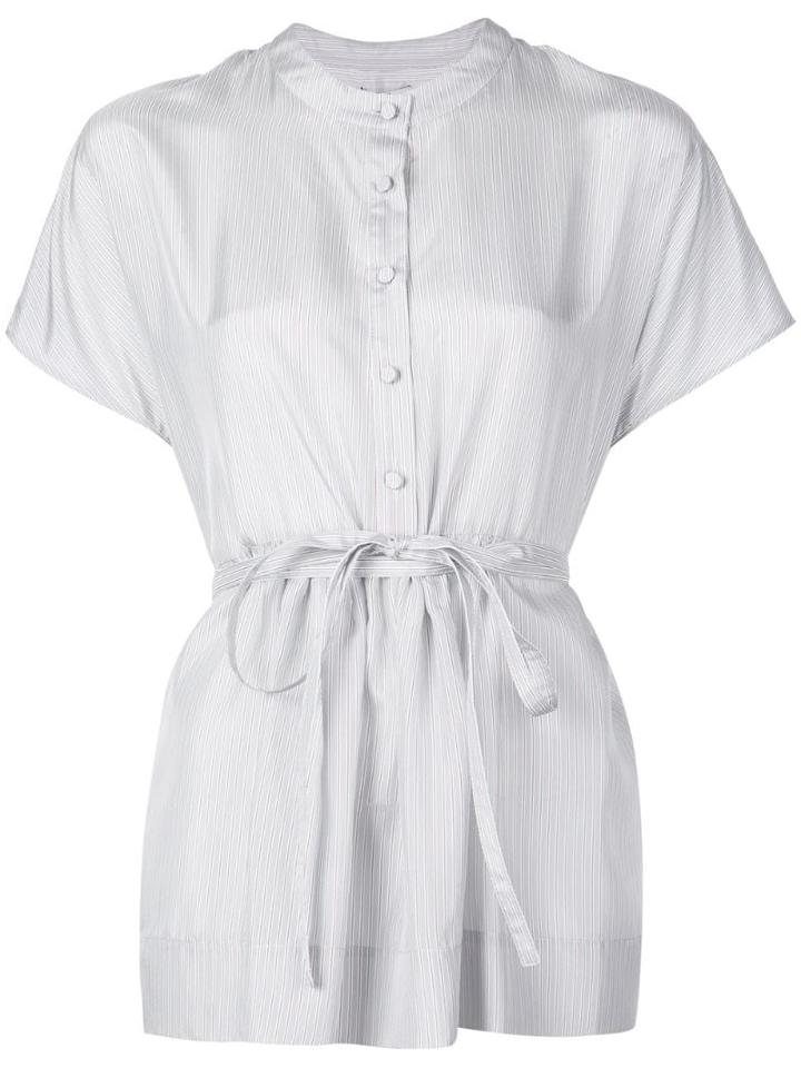 Co Belted Striped Shirt - Multicolour