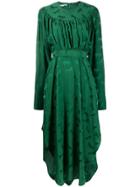 Stella Mccartney Horses Jacquard Midi Dress - Green