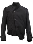 Ann Demeulemeester Grise Asymmetric Jacket, Men's, Size: Small, Black, Cotton/acetate/rayon/metal