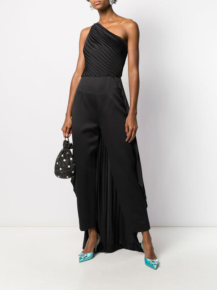 Solace London Winnie Pleated Jumpsuit - Black