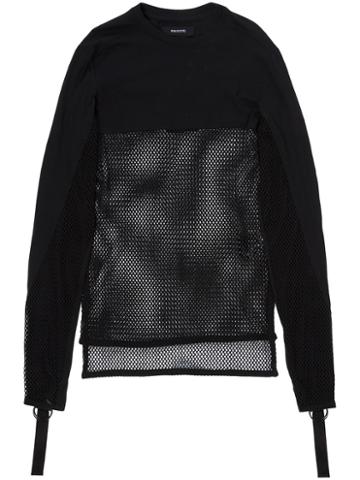 Bmuet(te) Open Knit Panel Sweatshirt, Men's, Size: Medium, Black, Cotton/polyester