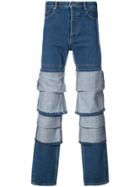 Y / Project Panel Straight-leg Jeans - Blue