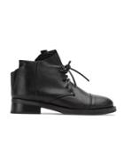 Osklen Leather Combat Boots - Black