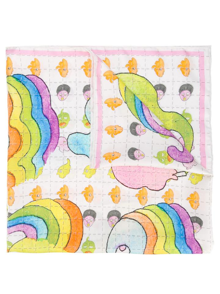 Olympia Le-tan Masters Mistress Scarf, Women's, White, Silk