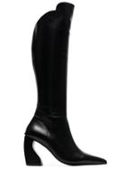 Marques'almeida Leather Pointed Knee High Boot - Black