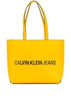 Calvin Klein Contrast Logo Tote - Yellow