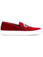 Versace Beaded Crown Sneakers - Red