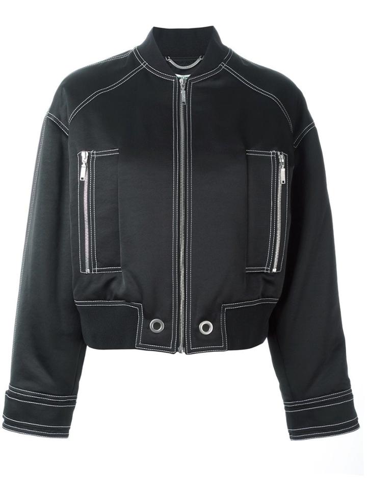 Kenzo Stitch Detailed Bomber Jacket - Black