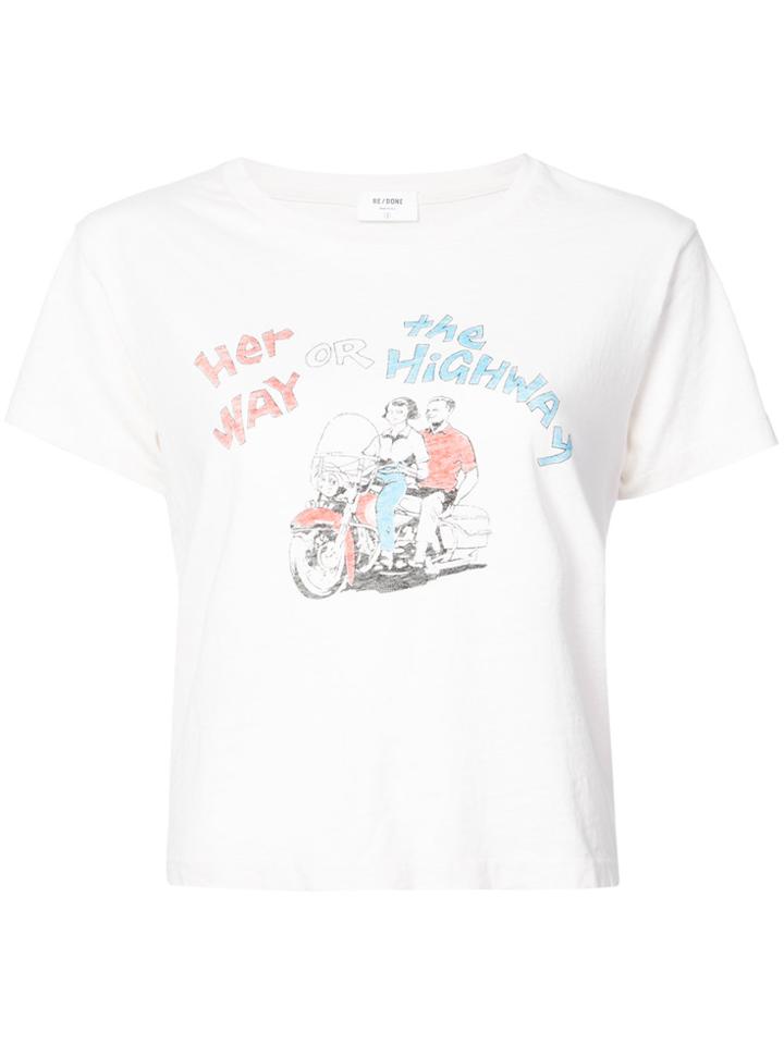 Re/done Her Way Graphic Tee - White