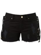Amapô Denim Shorts, Women's, Size: 36, Black, Cotton/elastodiene