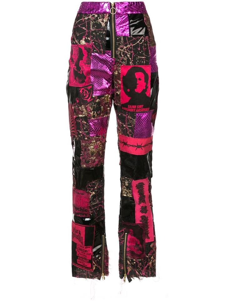 Dilara Findikoglu Patchwork Punk Trousers - Pink