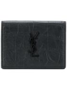 Saint Laurent Monogram Business Card Case - Black