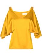 Peter Pilotto Cold-shoulder Top - Yellow