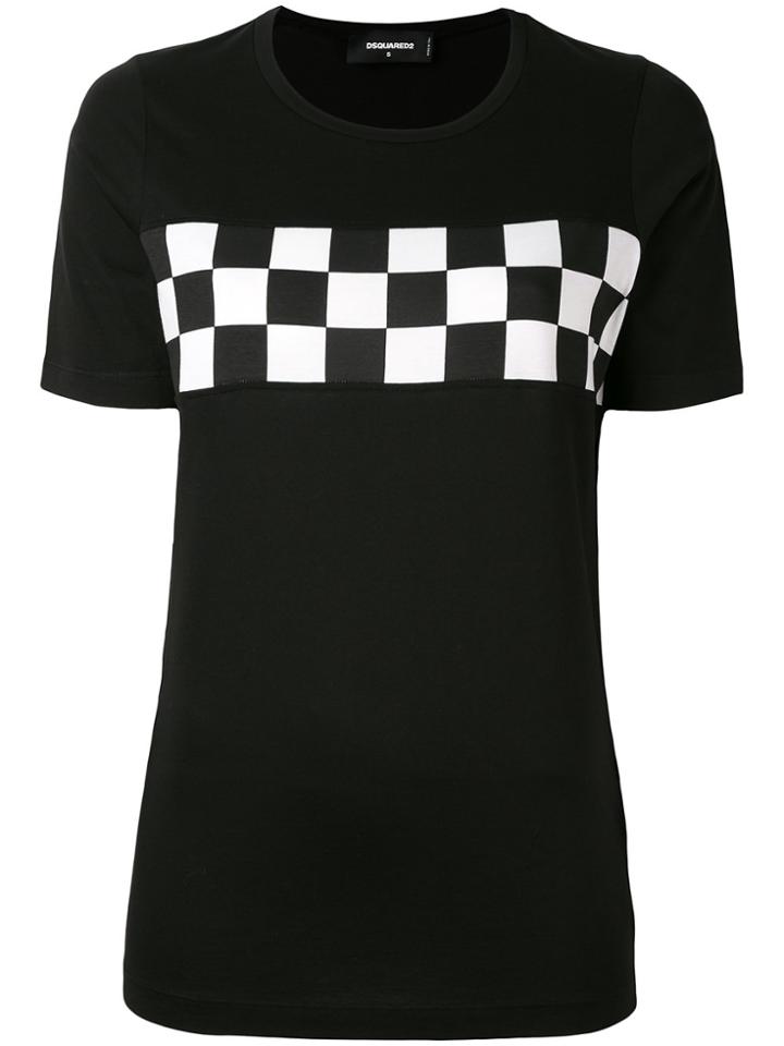 Dsquared2 Checkered T-shirt - Black