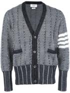 Thom Browne Contrast Sleeve Cardigan