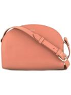 A.p.c. Logo Embossed Crossbody Bag, Women's, Pink/purple