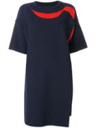 Maison Margiela Cutout Asymmetrical Sweatshirt Dress - Blue