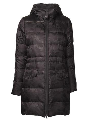 Lucien Pellat Finet Camouflage Windbreaker Jacket, Women's, Size: M, Black, Calf Leather/polyester/cupro