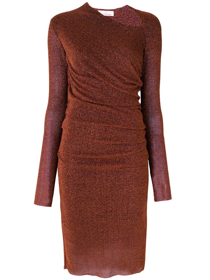 A.f.vandevorst Asymmetric Scoop Neck Dress - Yellow & Orange