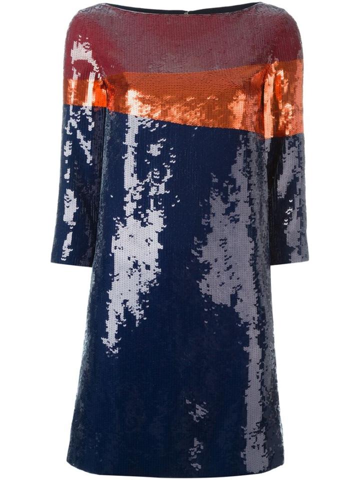 Tory Burch Sequin Embellished Dress, Women's, Size: 6, Blue, Polyester