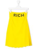 John Richmond Junior Strapless Mini Dress - Yellow