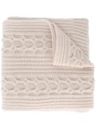 N.peal Wide Cable Knit Scarf, Women's, Nude/neutrals, Cashmere