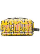 Burberry Printed Wash Bag - Yellow & Orange